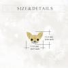 YFN Dog Stud Earrings Sterling Silver Dog Breed Earrings Jewelry Puppy Gifts for Women(Chihuahua)