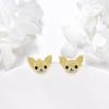 YFN Dog Stud Earrings Sterling Silver Dog Breed Earrings Jewelry Puppy Gifts for Women(Chihuahua)
