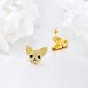 YFN Dog Stud Earrings Sterling Silver Dog Breed Earrings Jewelry Puppy Gifts for Women(Chihuahua)
