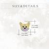 YFN Dog Stud Earrings Sterling Silver Dog Breed Earrings Jewelry Puppy Gifts for Women(Corgi)