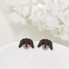 YFN Dog Stud Earrings Sterling Silver Dog Breed Earrings Jewelry Puppy Gifts for Women(Dachshund)