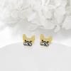 YFN Dog Stud Earrings Sterling Silver Dog Breed Earrings Jewelry Puppy Gifts for Women(French Bulldog)