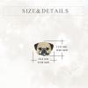 YFN Dog Stud Earrings Sterling Silver Dog Breed Earrings Jewelry Puppy Gifts for Women(Pug)