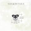 YFN Dog Stud Earrings Sterling Silver Dog Breed Earrings Jewelry Puppy Gifts for Women(Schnauzer)