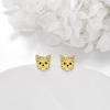 YFN Dog Stud Earrings Sterling Silver Dog Breed Earrings Jewelry Puppy Gifts for Women(Yorkie)