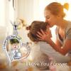 YFN Hippo Necklace for Women Sterling Silver Hippopotamus Animal Necklace I Love You Forever Heart Pendant Hippo Jewelry Christmas Birthday Gifts
