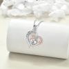 YFN Hippo Necklace for Women Sterling Silver Hippopotamus Animal Necklace I Love You Forever Heart Pendant Hippo Jewelry Christmas Birthday Gifts