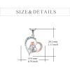 YFN Hippo Necklace for Women Sterling Silver Hippopotamus Animal Necklace I Love You Forever Heart Pendant Hippo Jewelry Christmas Birthday Gifts