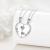 YFN Mom Necklace for Women Sterling Silver mother necklace Mothers Day Birthday Jewelry Gifts for Mother Grandma 18″(Mother Daughter Necklace Set)