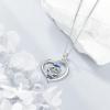 YFN Owl Necklace Inspirational Jewelry Sterling Silver Never Give Up Owl Gifts Moon Star Necklace for Women(Owl Necklace)