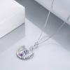 YFN Owl Necklace Inspirational Jewelry Sterling Silver Never Give Up Owl Gifts Moon Star Necklace for Women(Silver Owl Necklace)