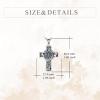 YFN Patron Saint Necklace Sterling Silver Amulet Medal Pendant Religious Protector Jewelry Gifts for Women Men(01. St Michael (Cross))