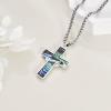 YFN Patron Saint Necklace Sterling Silver Amulet Medal Pendant Religious Protector Jewelry Gifts for Women Men(01. St Michael (Cross))