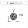 YFN Patron Saint Necklace Sterling Silver Amulet Medal Pendant Religious Protector Jewelry Gifts for Women Men(02. St Christopher)