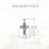 YFN Patron Saint Necklace Sterling Silver Amulet Medal Pendant Religious Protector Jewelry Gifts for Women Men(02. St Christopher (Cross))