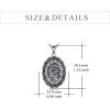 YFN Patron Saint Necklace Sterling Silver Amulet Medal Pendant Religious Protector Jewelry Gifts for Women Men(02. St Christopher (Oval))
