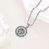 YFN Patron Saint Necklace Sterling Silver Amulet Medal Pendant Religious Protector Jewelry Gifts for Women Men(03. St Jude)