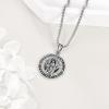 YFN Patron Saint Necklace Sterling Silver Amulet Medal Pendant Religious Protector Jewelry Gifts for Women Men(04. St Francis)