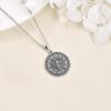 YFN Patron Saint Necklace Sterling Silver Amulet Medal Pendant Religious Protector Jewelry Gifts for Women Men(05. St Florian)