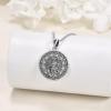 YFN Patron Saint Necklace Sterling Silver Amulet Medal Pendant Religious Protector Jewelry Gifts for Women Men(05. St Florian)