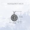 YFN Patron Saint Necklace Sterling Silver Amulet Medal Pendant Religious Protector Jewelry Gifts for Women Men(05. St Florian (Urn))