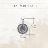YFN Patron Saint Necklace Sterling Silver Amulet Medal Pendant Religious Protector Jewelry Gifts for Women Men(06. St Anthony)