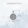YFN Patron Saint Necklace Sterling Silver Amulet Medal Pendant Religious Protector Jewelry Gifts for Women Men(08. St Benedict)