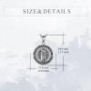 YFN Patron Saint Necklace Sterling Silver Amulet Medal Pendant Religious Protector Jewelry Gifts for Women Men(09. St Peregrine)