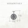 YFN Patron Saint Necklace Sterling Silver Amulet Medal Pendant Religious Protector Jewelry Gifts for Women Men(11. St Brigid)