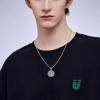 YFN Patron Saint Necklace Sterling Silver Amulet Medal Pendant Religious Protector Jewelry Gifts for Women Men(12. St Gabriel)