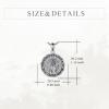 YFN Patron Saint Necklace Sterling Silver Amulet Medal Pendant Religious Protector Jewelry Gifts for Women Men(13. St Dymphna)