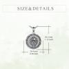 YFN Patron Saint Necklace Sterling Silver Amulet Medal Pendant Religious Protector Jewelry Gifts for Women Men(15. St Augustine)