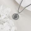 YFN Patron Saint Necklace Sterling Silver Amulet Medal Pendant Religious Protector Jewelry Gifts for Women Men(18. St Lucy)