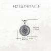 YFN Patron Saint Necklace Sterling Silver Amulet Medal Pendant Religious Protector Jewelry Gifts for Women Men(18. St Lucy)