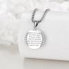 YFN Patron Saint Necklace Sterling Silver Amulet Medal Pendant Religious Protector Jewelry Gifts for Women Men(18. St Lucy)