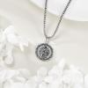 YFN Patron Saint Necklace Sterling Silver Amulet Medal Pendant Religious Protector Jewelry Gifts for Women Men(19. St Luke)