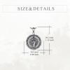 YFN Patron Saint Necklace Sterling Silver Amulet Medal Pendant Religious Protector Jewelry Gifts for Women Men(21. St Peter)