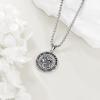 YFN Patron Saint Necklace Sterling Silver Amulet Medal Pendant Religious Protector Jewelry Gifts for Women Men(23. St George)