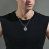 YFN Patron Saint Necklace Sterling Silver Amulet Medal Pendant Religious Protector Jewelry Gifts for Women Men(23. St George)