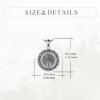 YFN Patron Saint Necklace Sterling Silver Amulet Medal Pendant Religious Protector Jewelry Gifts for Women Men(24. St Maximilian Kolbe)