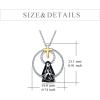 YFN Patron Saint Necklace Sterling Silver Amulet Medal Pendant Religious Protector Jewelry Gifts for Women Men(25. Virgin Mary (Black))