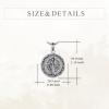 YFN Patron Saint Necklace Sterling Silver Amulet Medal Pendant Religious Protector Jewelry Gifts for Women Men(26. Santa Muerte)