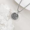 YFN Patron Saint Necklace Sterling Silver Amulet Medal Pendant Religious Protector Jewelry Gifts for Women Men(27. Liberty)