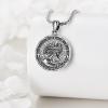 YFN Patron Saint Necklace Sterling Silver Amulet Medal Pendant Religious Protector Jewelry Gifts for Women Men(27. Liberty)