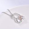YFN Pig Necklace Jewelry Gifts 925 Sterling Silver Cute Animal Pendant with Heart Cz Necklace for WomenBirthday(Silver-Love You More Pig Necklace)