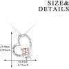 YFN Pig Necklace Jewelry Gifts 925 Sterling Silver Cute Animal Pendant with Heart Cz Necklace for WomenBirthday(Silver-Love You More Pig Necklace)