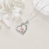 YFN Pig Necklace Jewelry Gifts 925 Sterling Silver Cute Animal Pendant with Heart Cz Necklace for WomenBirthday(Silver-Pig Necklace)