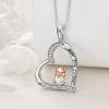 YFN Pig Necklace Jewelry Gifts 925 Sterling Silver Cute Animal Pendant with Heart Cz Necklace for WomenBirthday(Silver-Pig Necklace)