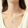 YFN Sloth/Owl/Cow/Otter/Highland Cow Gifts for Women Sterling Silver Sloth Animal Heart Pendant Necklace Jewelry(Silver-Chicken Necklace)