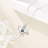 YFN Sloth/Owl/Cow/Otter/Highland Cow Gifts for Women Sterling Silver Sloth Animal Heart Pendant Necklace Jewelry(Silver-Chicken Necklace)